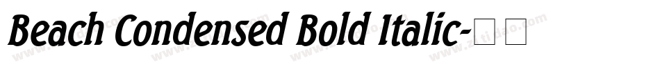 Beach Condensed Bold Italic字体转换